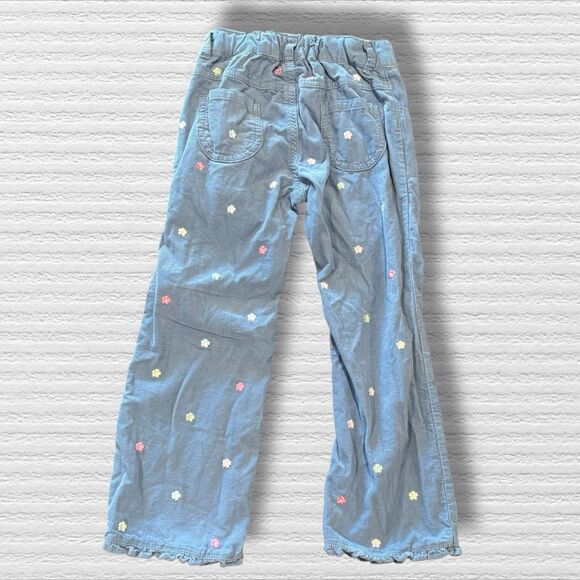 Gymboree Girls 4T Blue Pants Embroidered Daisy Flowers Ruffle Hem 2010 - Picture 4 of 4